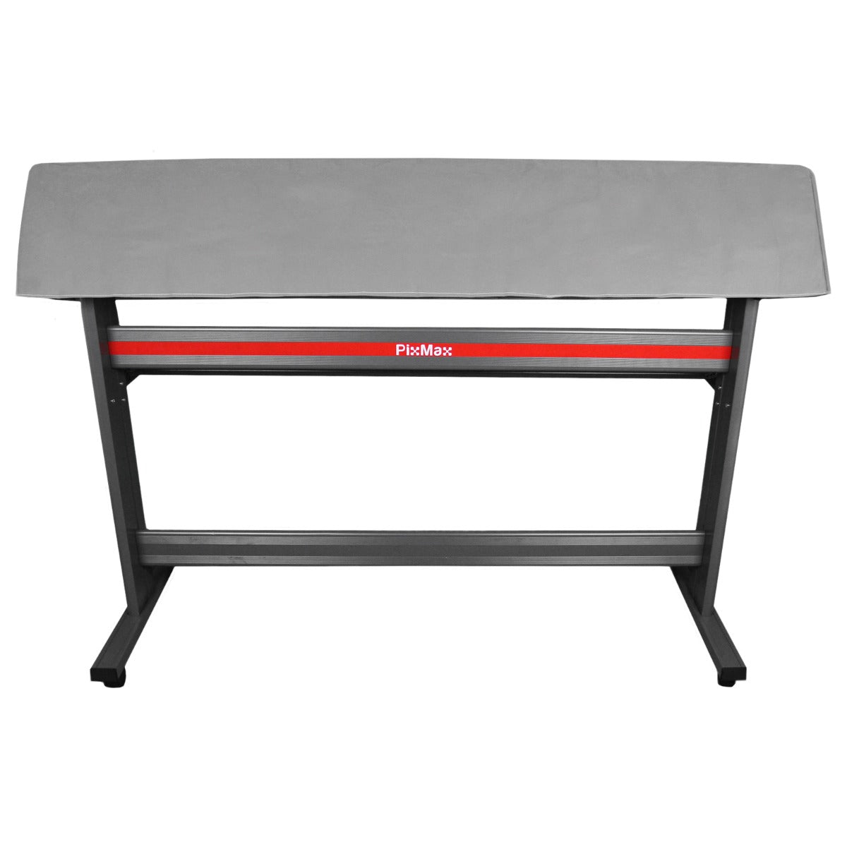 Presse à chaud de 38 cm avec surface grise, cadre noir robuste et bande rouge, idéale pour la découpe de vinyle et l'impression textile