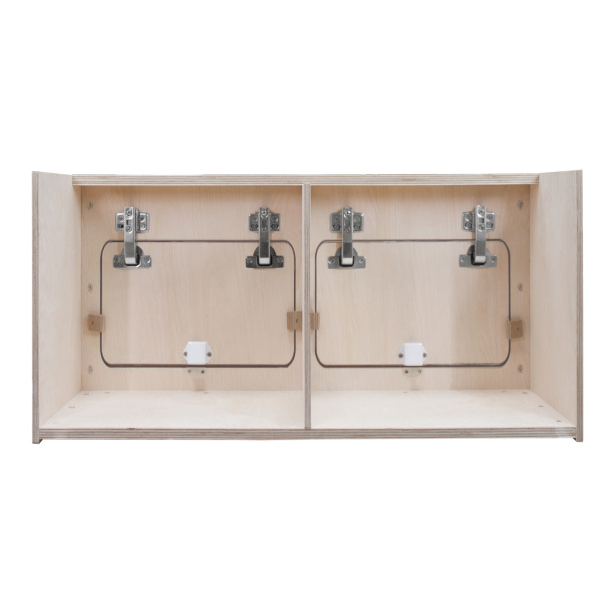 Armoire de rangement en bois clair pour camping-car, dimensions 80 x 35 x 35 cm, avec charnières métalliques robustes et finitions lisses