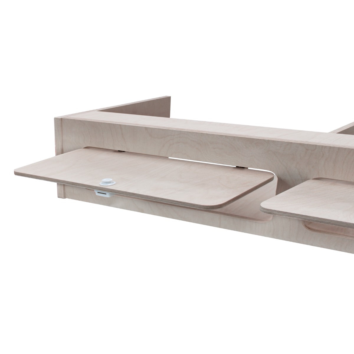 Armoire de rangement en bois clair, dimensions 120 x 25 x 25 cm, avec étagères pratiques et finition lisse, idéale pour camping-car