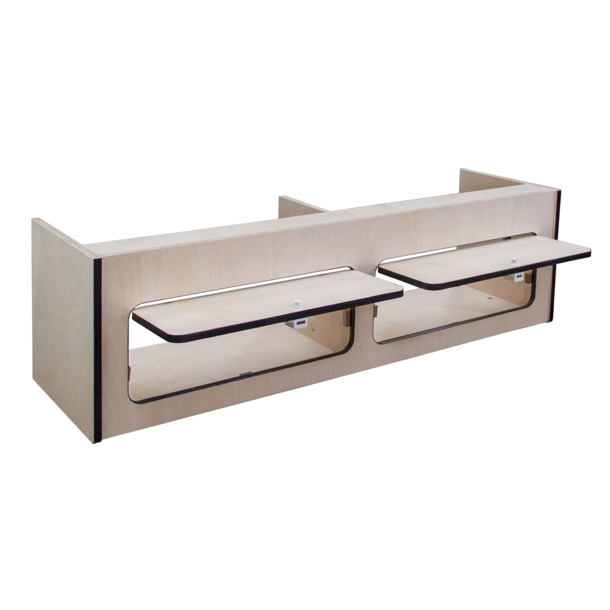 Armoire de Rangement pour Camping-Car avec Rebord Noir – 120 x 35 x 35 cm