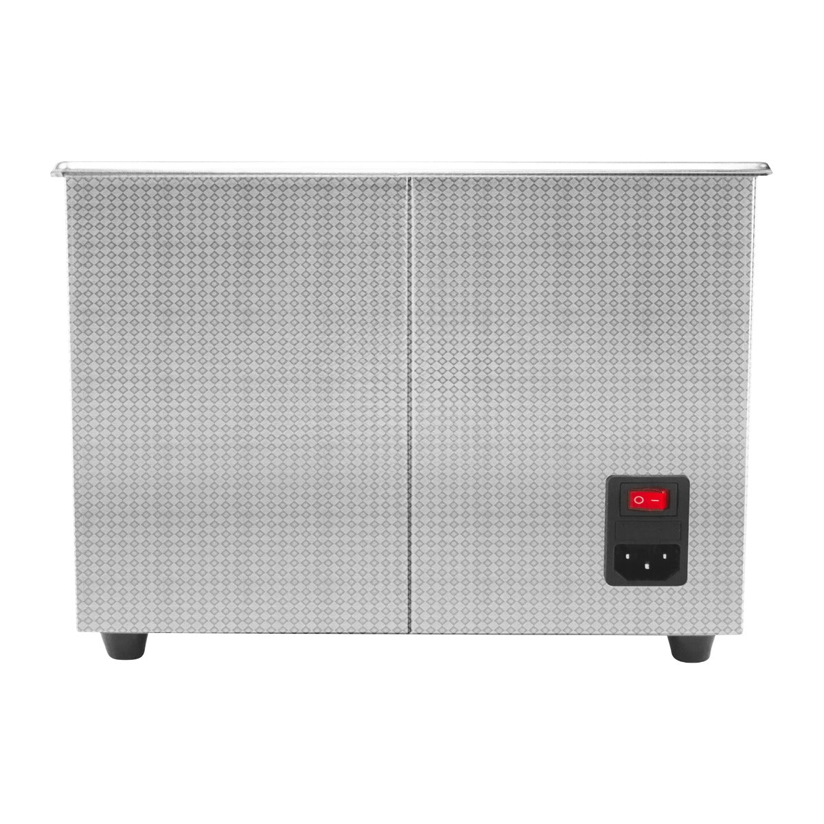 Nettoyeur ultrasonique T-Mech 30 L en acier inoxydable, surface texturée, boutons de commande et pieds en caoutchouc pour stabilité