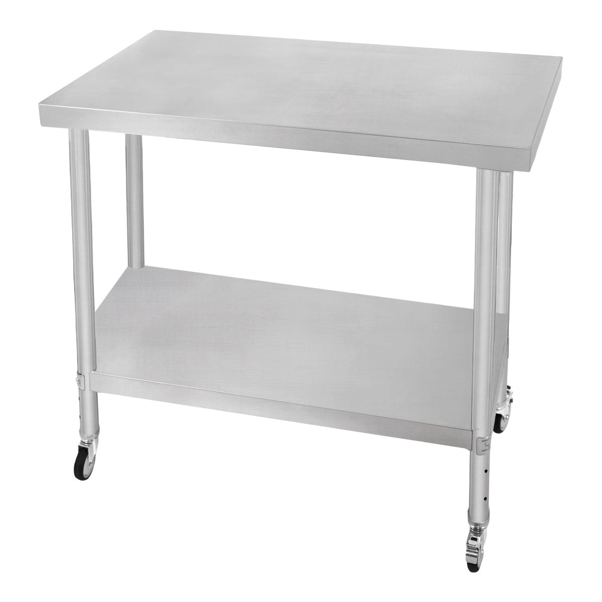 KuKoo Table de Travail en Inox - 60 x 90 x 86 cm