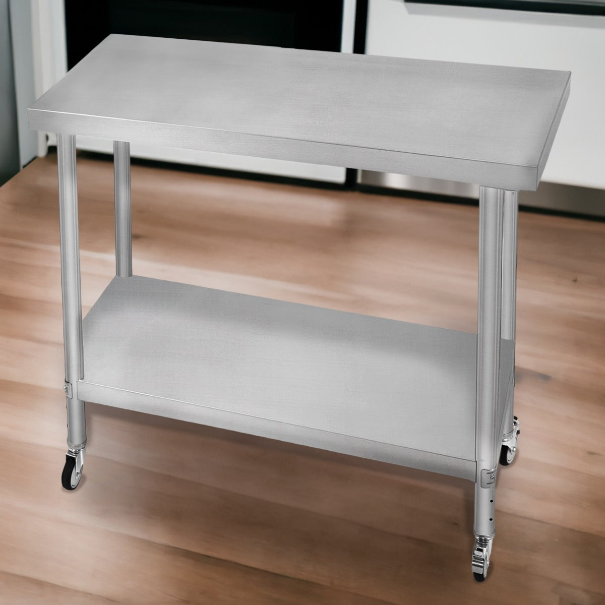 KuKoo Table de Travail en Inox - 60 x 90 x 86 cm