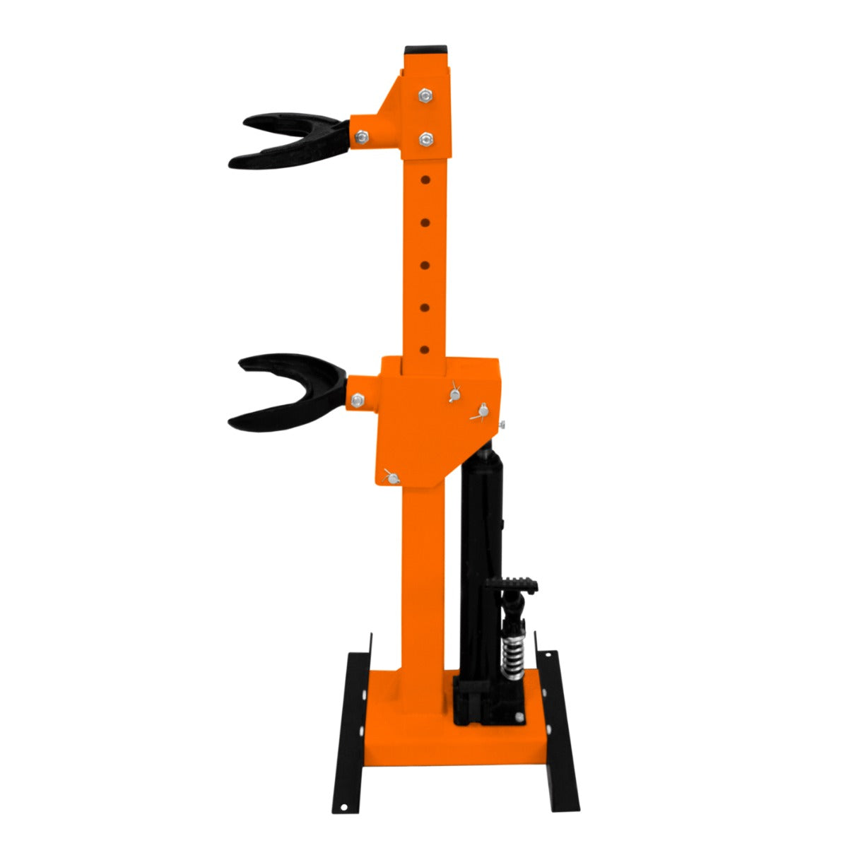 Compresseur de ressort d’amortisseur hydraulique 3T, structure orange robuste avec bras de préhension et base stable en métal noir