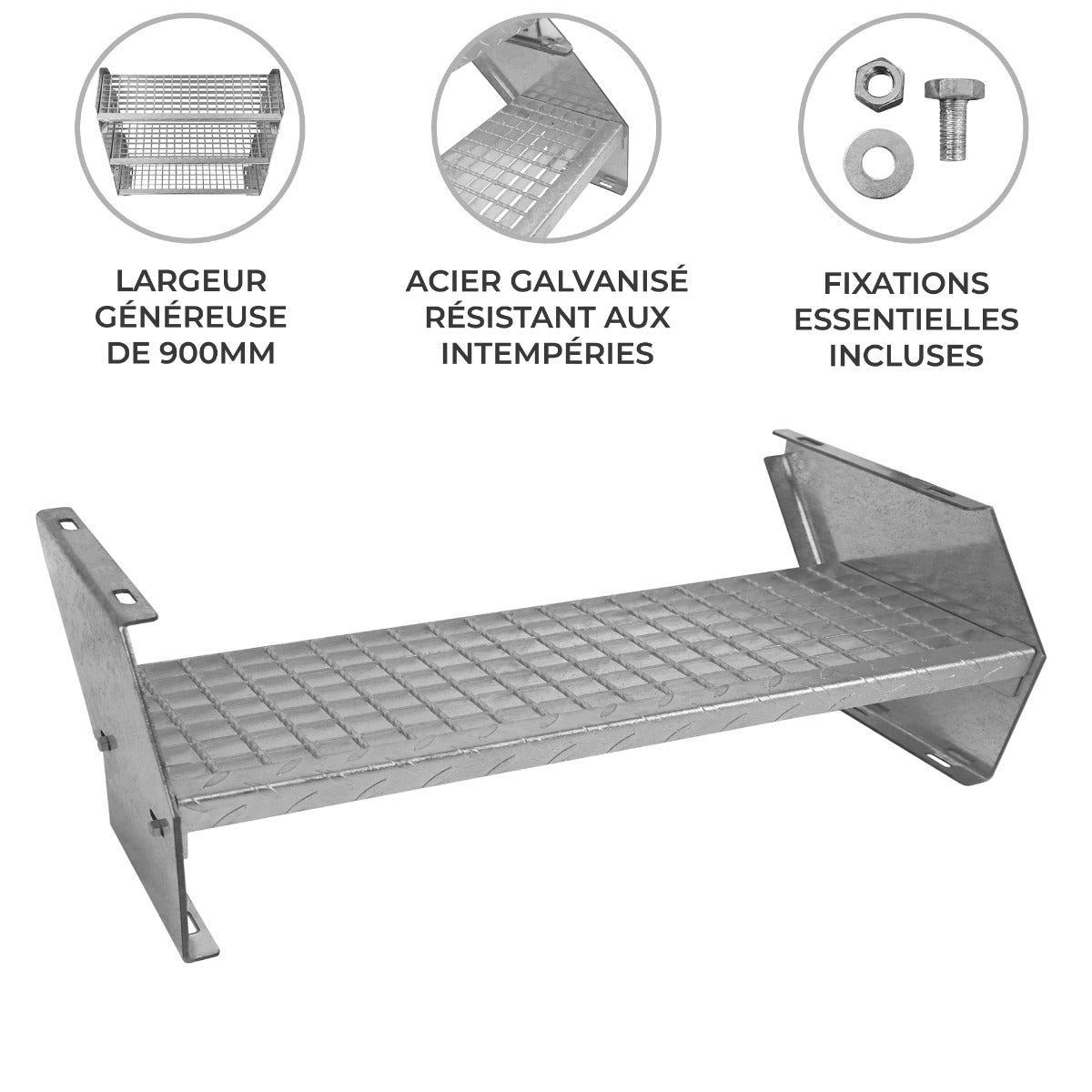 Marche Caillebotis 240 x 900 mm