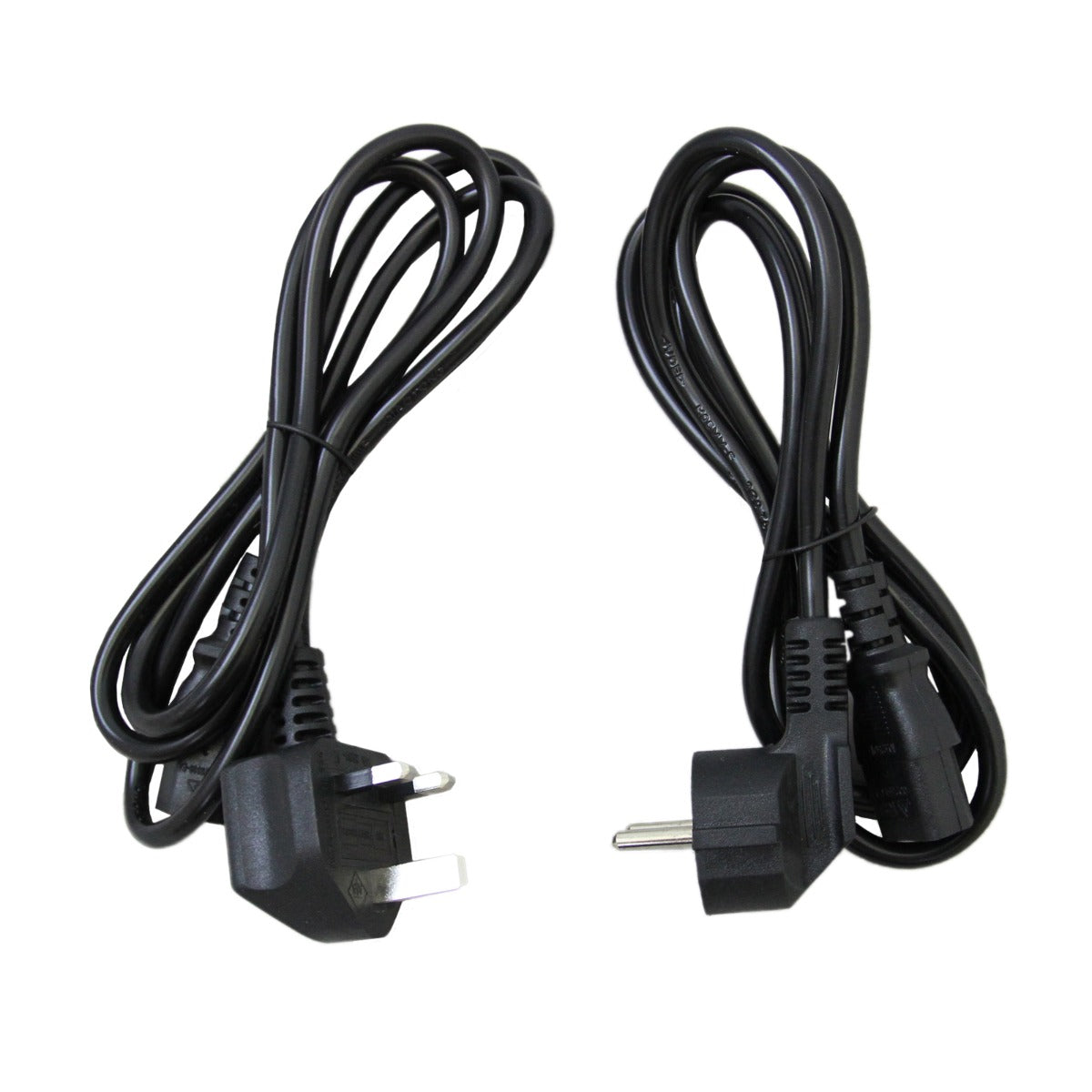 Câbles d'alimentation noirs avec prises angulaires, idéaux pour la découpe vinyle PixMax de 36 cm, flexibles et durables