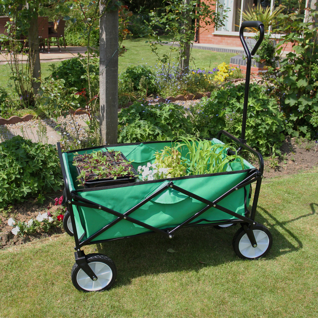 Chariot Pliable de Jardin – Vert