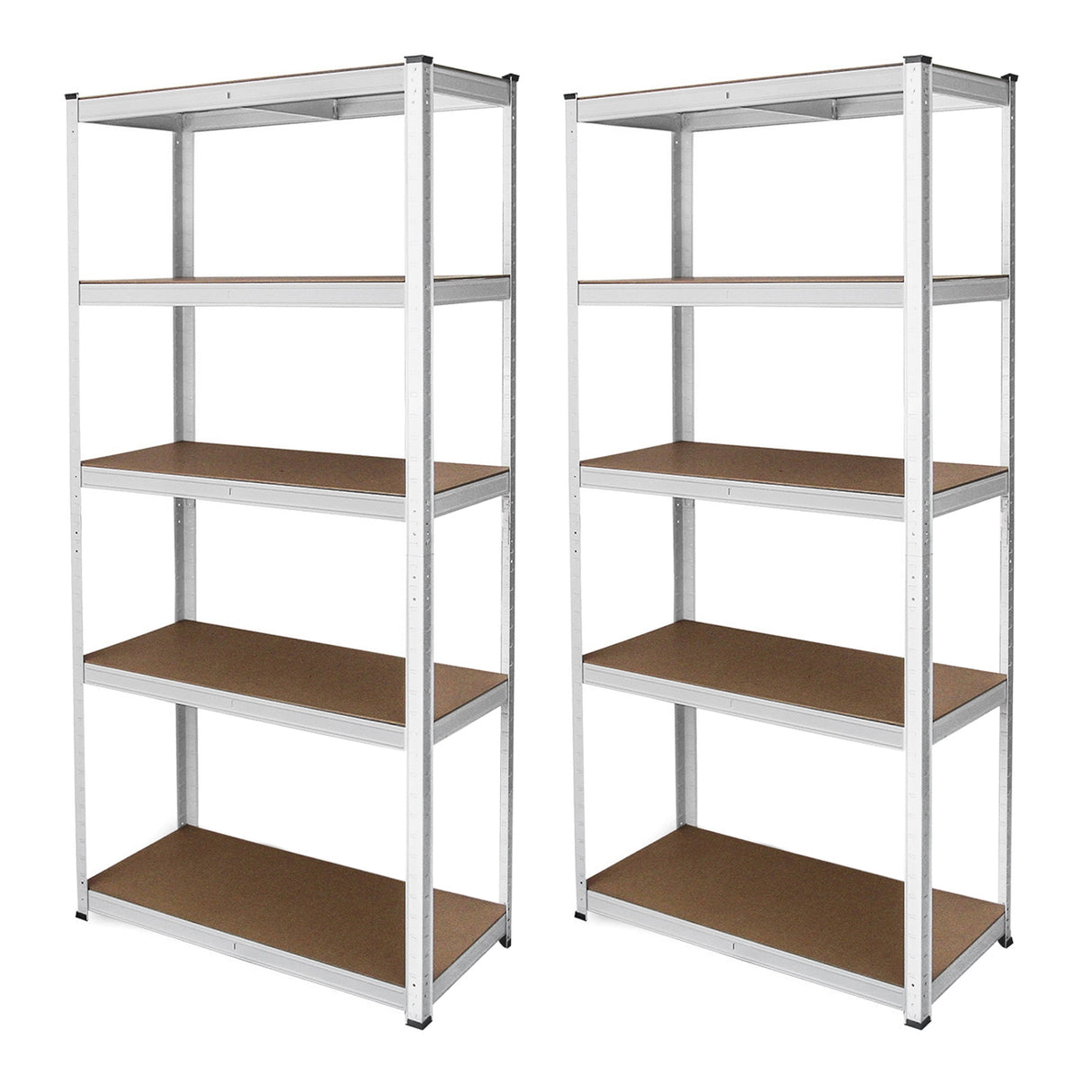 Monster Racking - Lot de 2 Rayonnages E-Rax en Acier Blanc 90cm x 40cm x 180cm