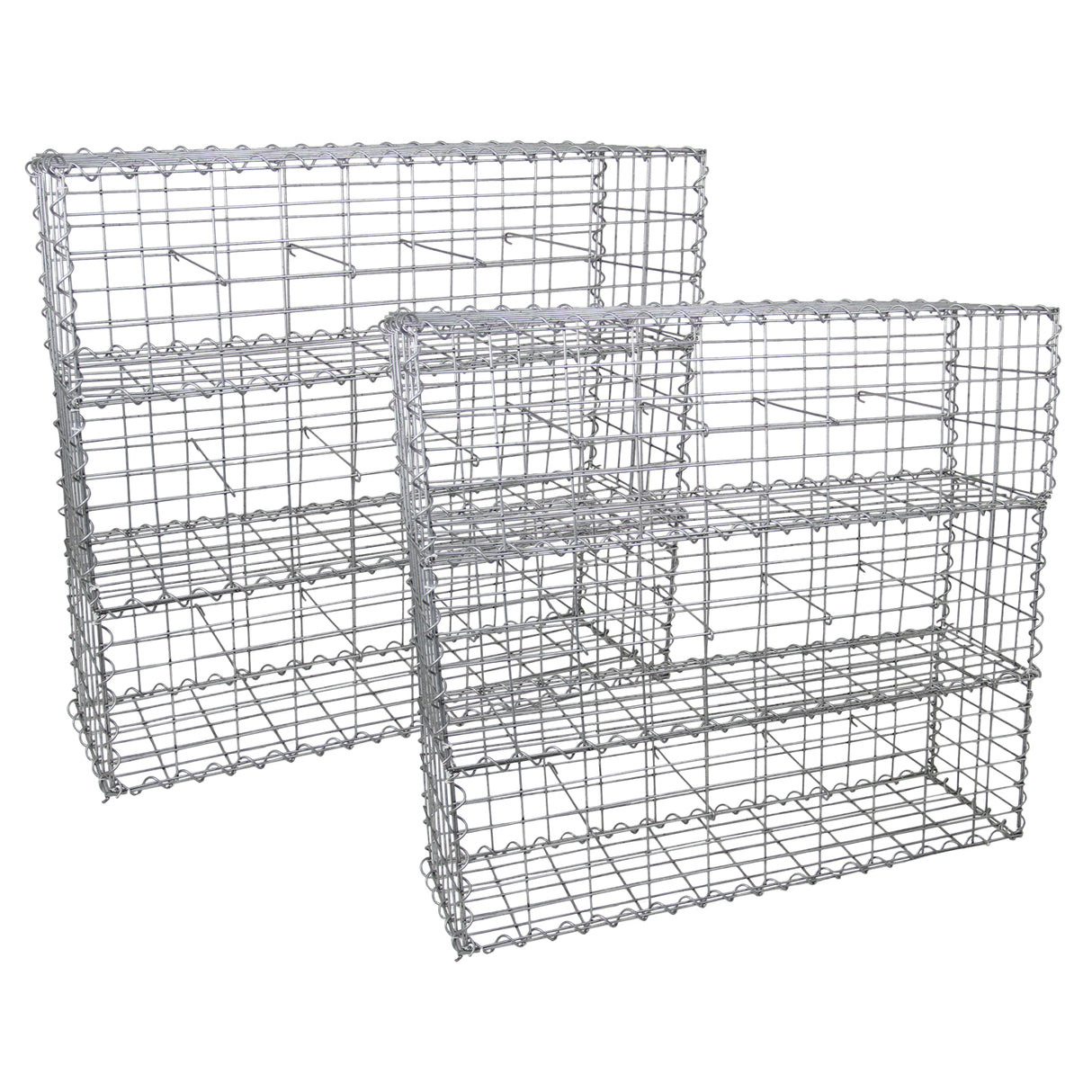Lot de 6 Paniers de Gabions 100 cm x 30 cm x 30 cm