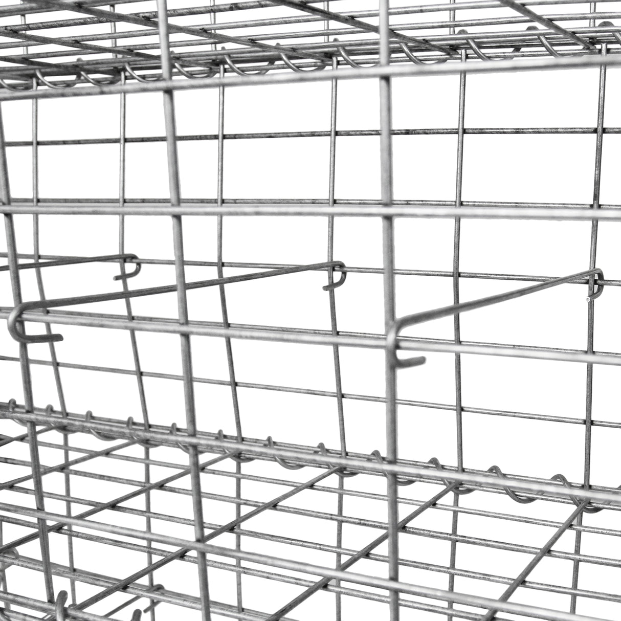 Paniers de gabions en métal gris, maillage solide, dimensions 100 cm x 50 cm x 30 cm, parfaits pour le jardinage ou l'aménagement extérieur
