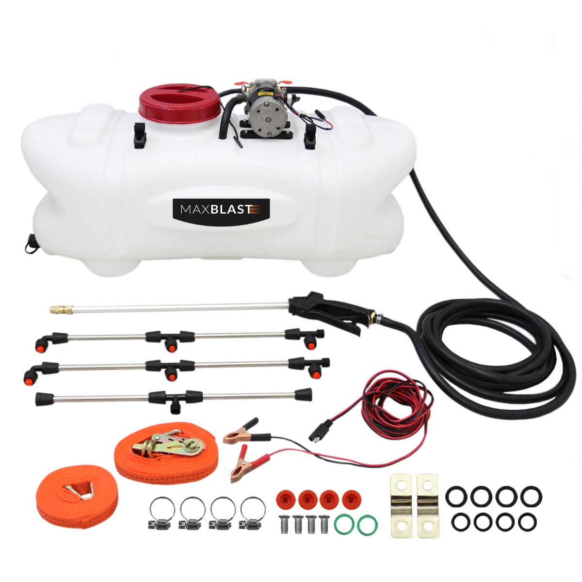 MAXBLAST Lot de Remorque à Pneus Tout-Terrains & Pulvérisateur de 60 L