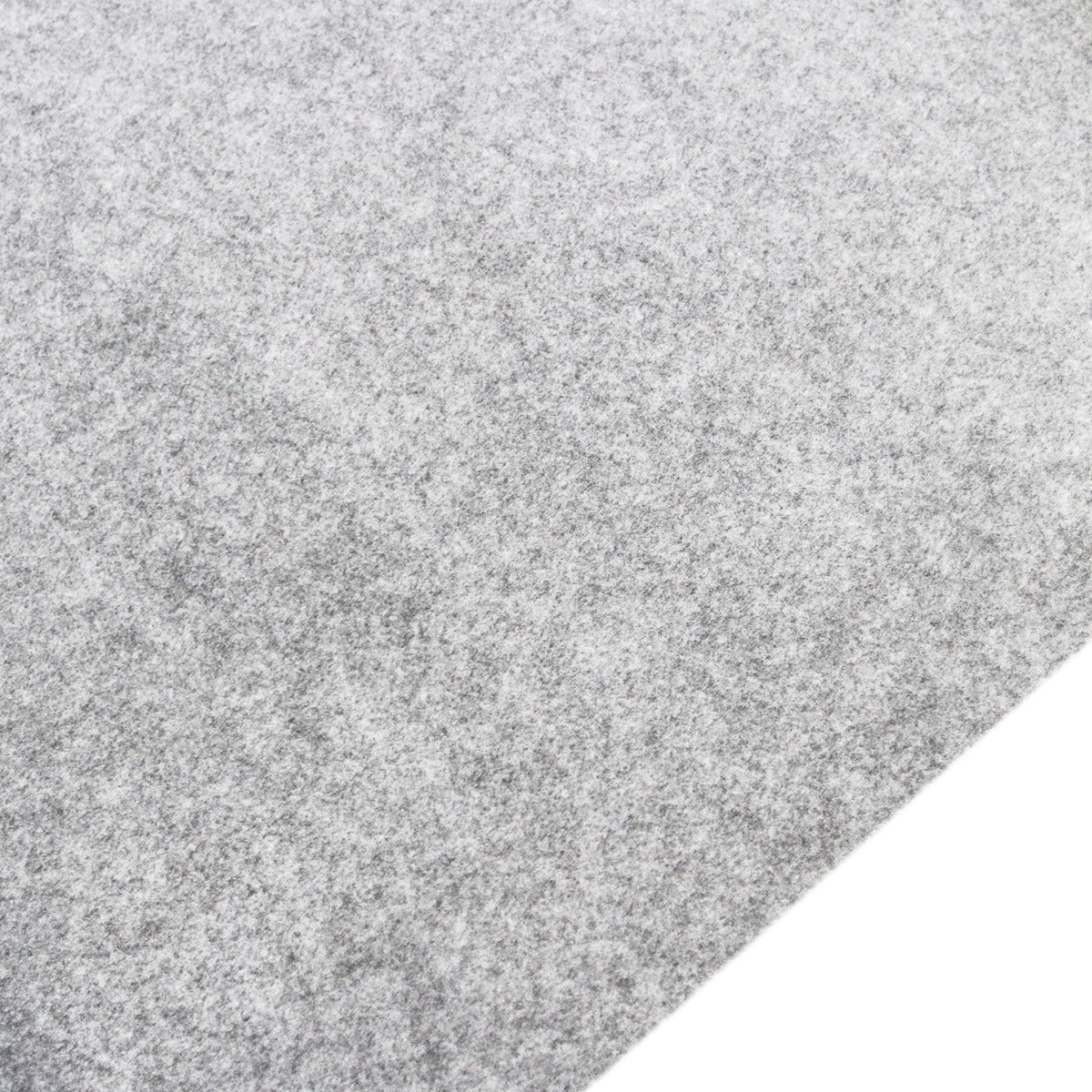 Doublure intérieure en feutre gris argenté, douce et texturée, idéale pour le rangement dans un VW Transporter de 11m²