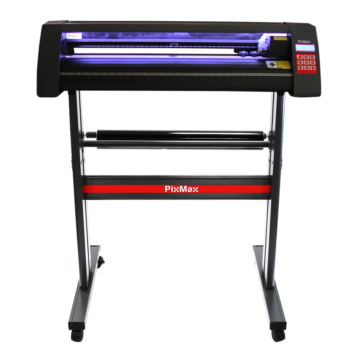 Presse à chaud PixMax 5 en 1 avec écran de contrôle, structure en métal noir, rouleau inférieur pour découpe de vinyle