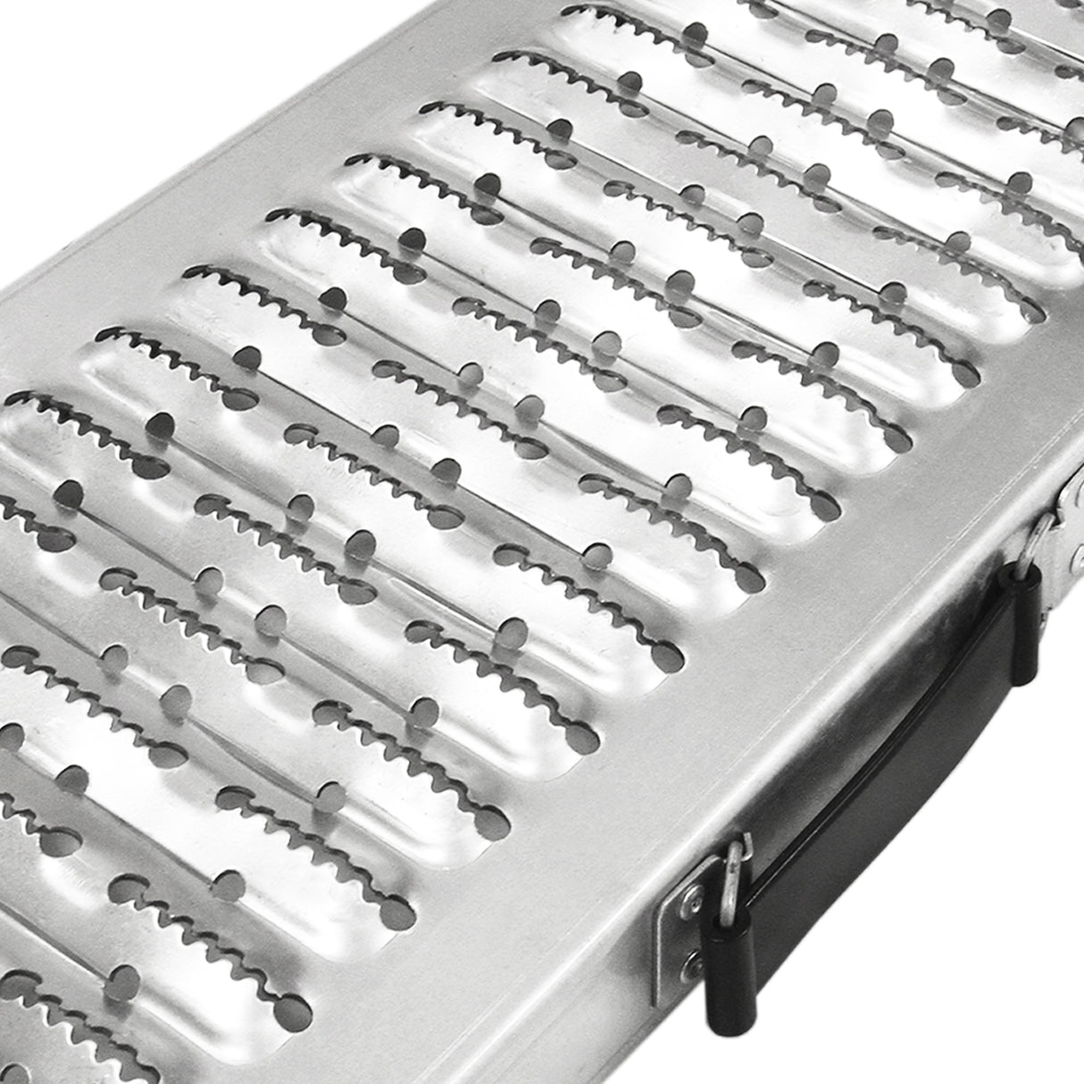 Rampe de chargement pour motos pliable en aluminium, surface striée pour une meilleure adhérence, poignée de transport intégrée