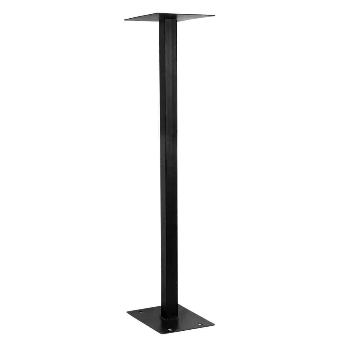 Support en métal noir, design épuré et moderne, idéal pour une boîte aux lettres, avec une base solide pour une stabilité optimale