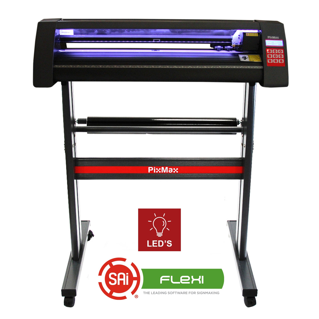 PixMax Lot de Plotter de Découpe Vinyle 72cm & Logiciel FlexiStarter