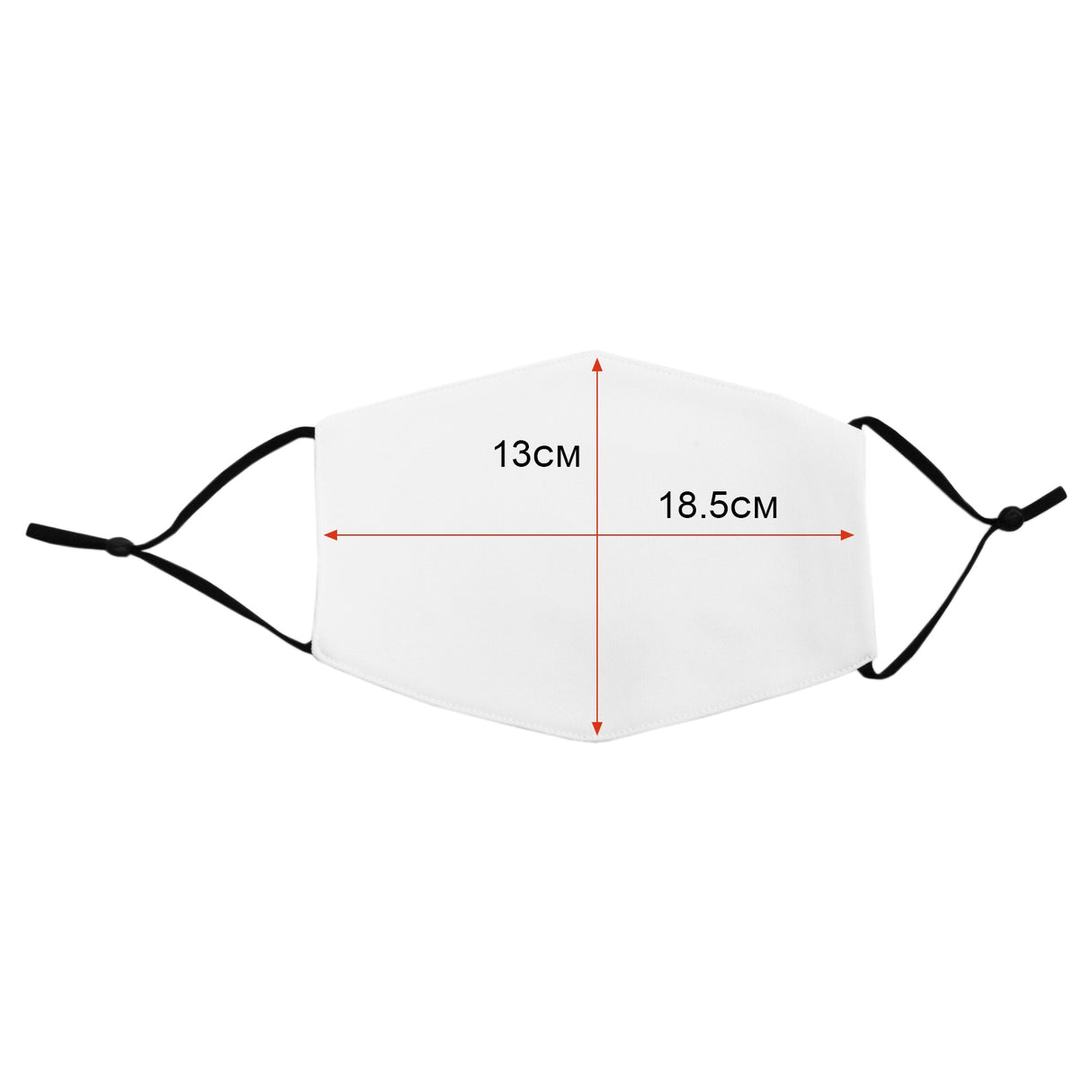50 Masques de Visage Vierges pour Sublimation (Taille L)