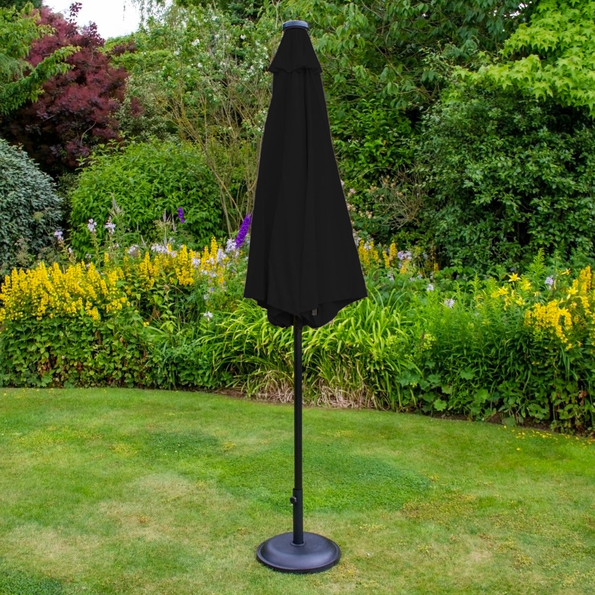 Parasol Noir 270 cm avec 32 LED's Intégrés