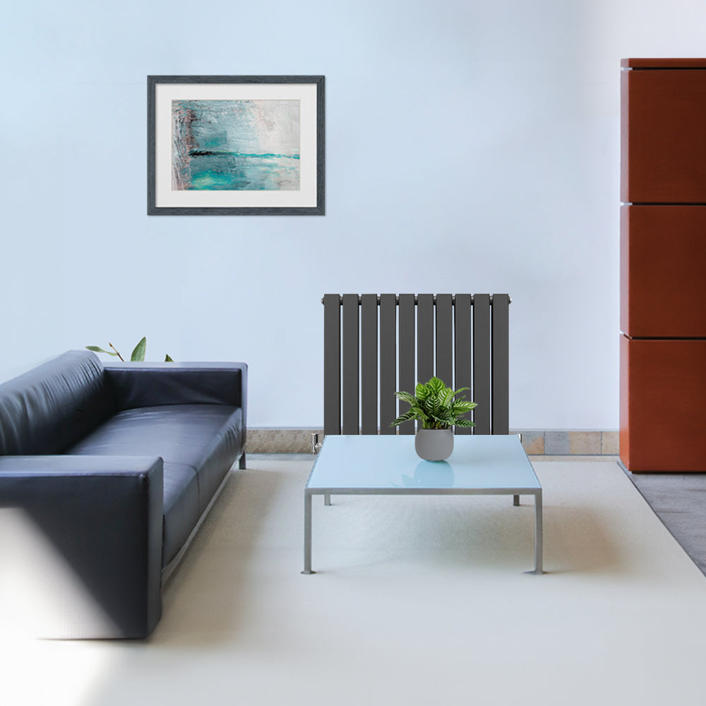 Radiateur Plat à 2 Panneaux - 600 x 700 mm - Gris Anthracite