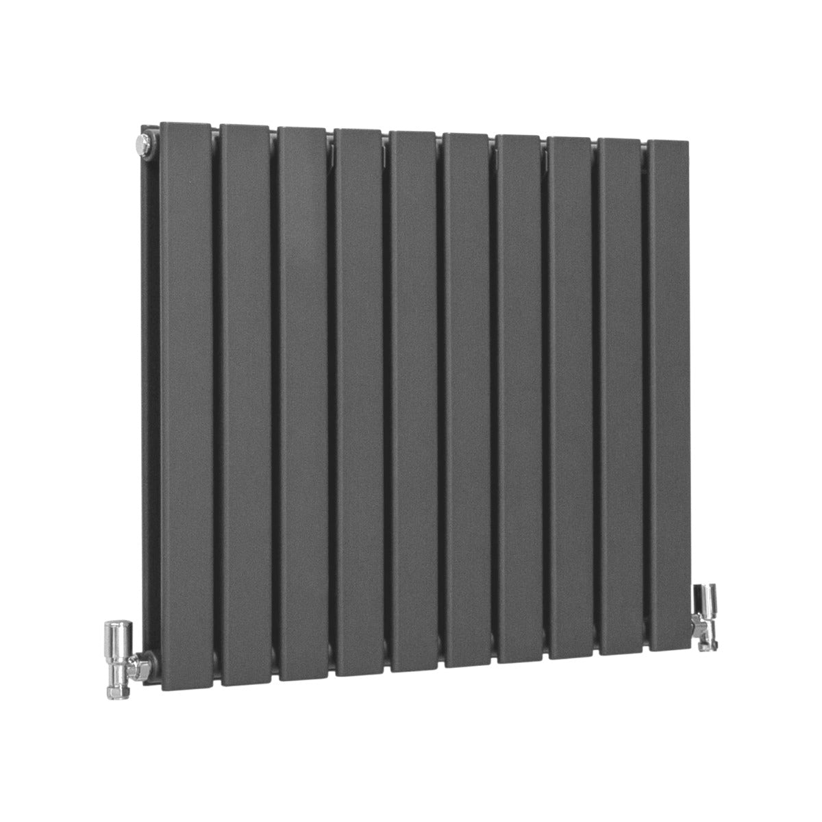 Radiateur Plat à 2 Panneaux - 600 x 700 mm - Gris Anthracite