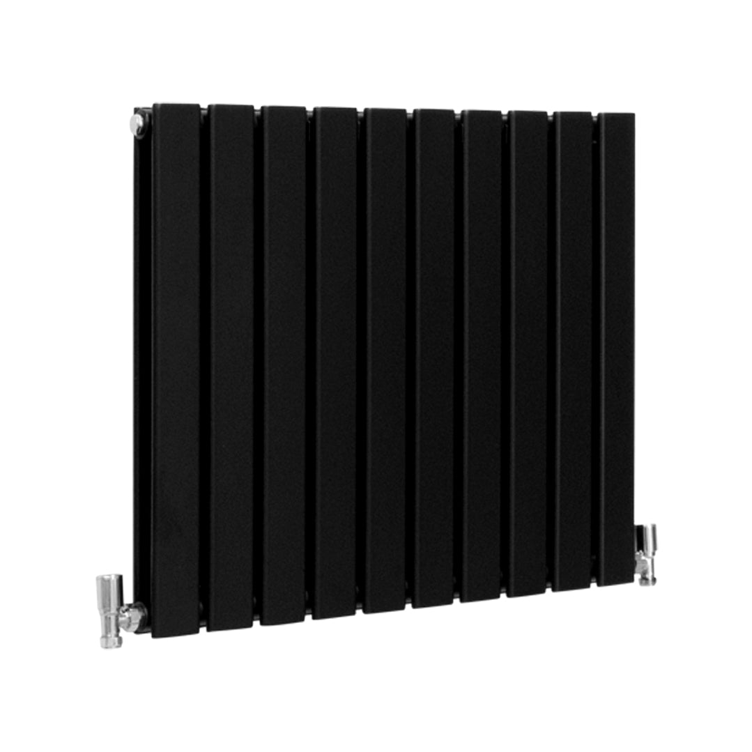 Radiateur Plat à 2 Panneaux - 600 x 700 mm - Noir