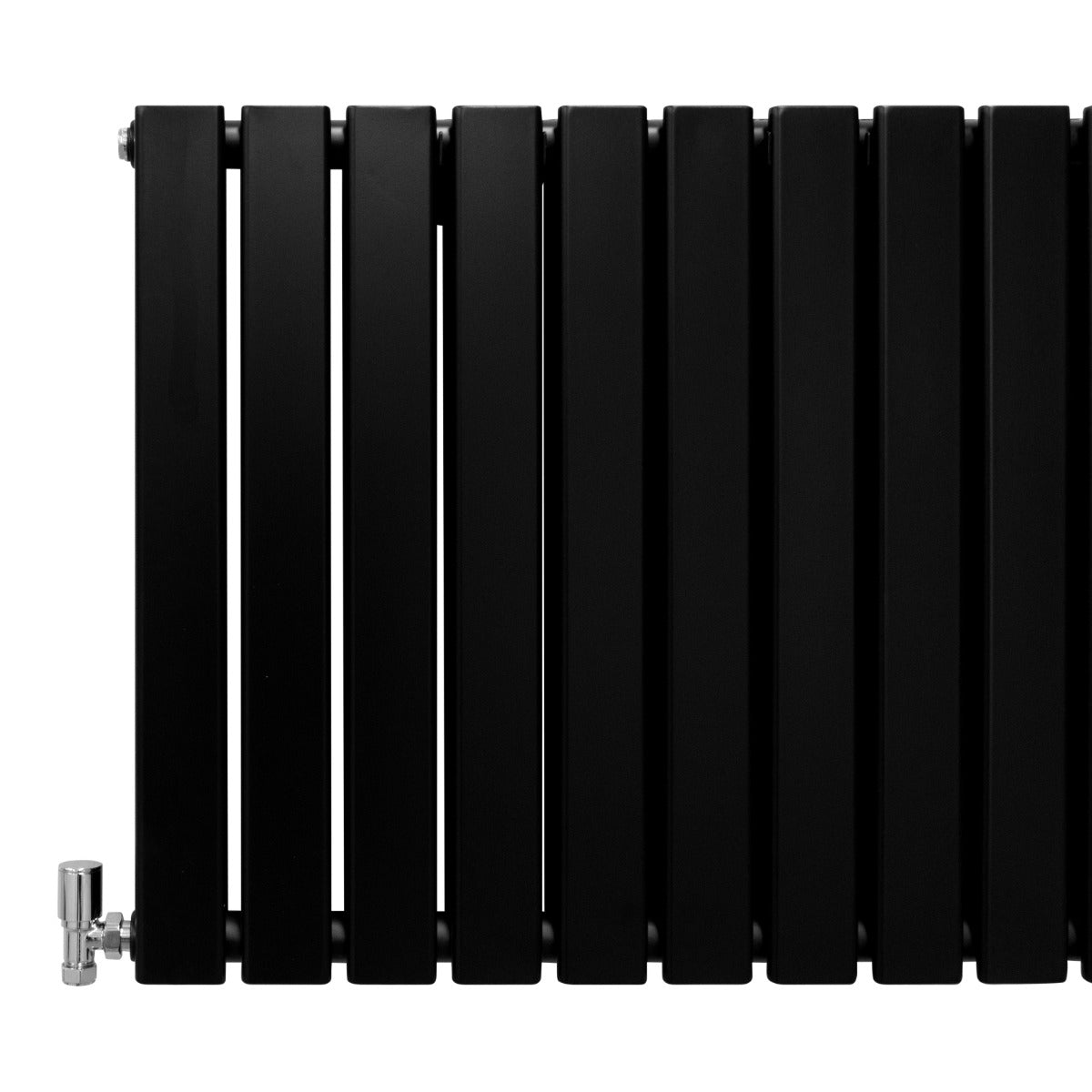 Radiateur Plat à 2 Panneaux - 600 x 700 mm - Noir