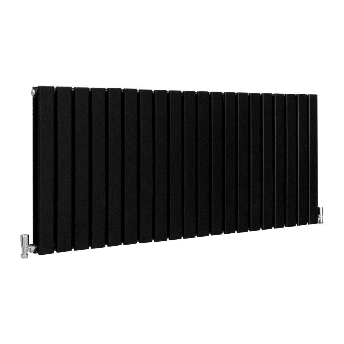 Radiateur Plat à 2 Panneaux - 600 x 1400 mm - Noir