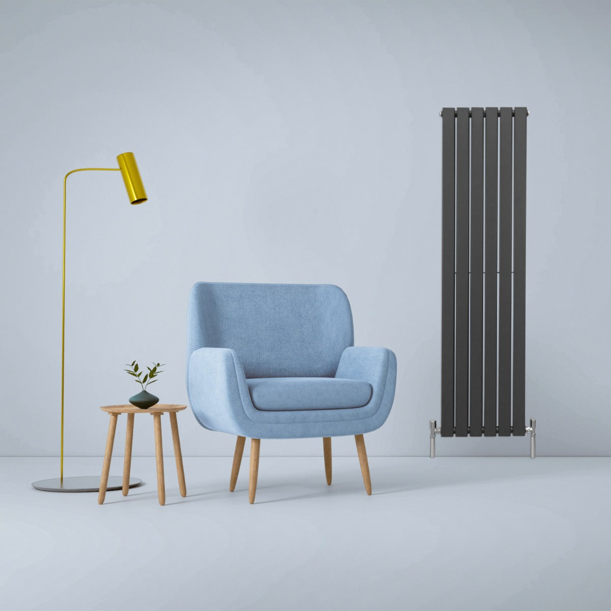 Radiateur Plat à 2 Panneaux - 1600 x 420 mm - Gris Anthracite