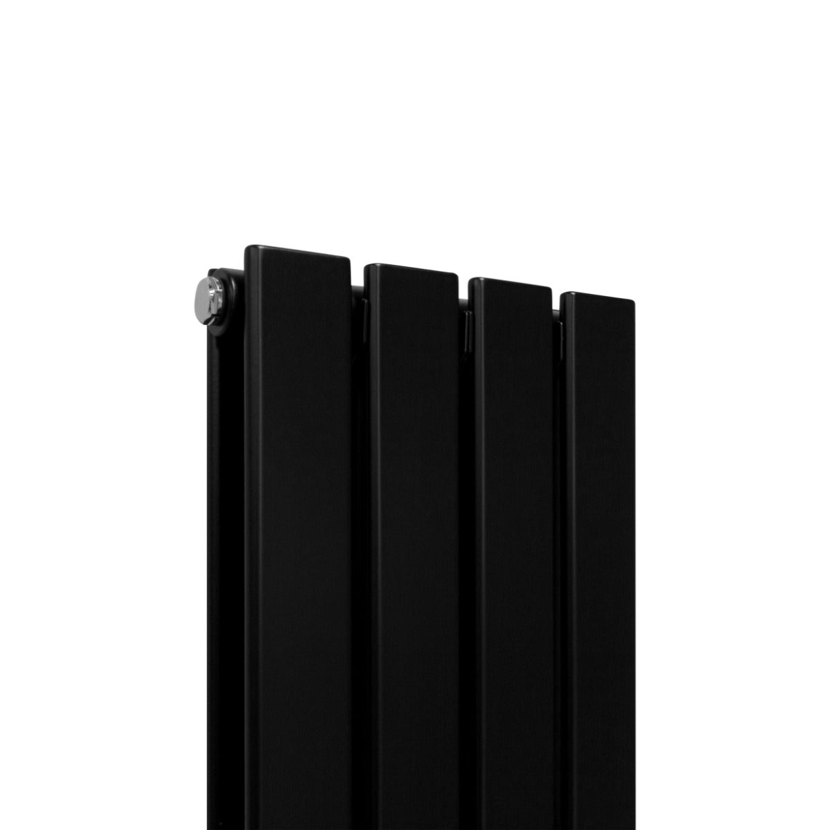 Radiateur plat noir à deux panneaux, dimensions 1800 x 280 mm, finition lisse et moderne, idéal pour un intérieur contemporain