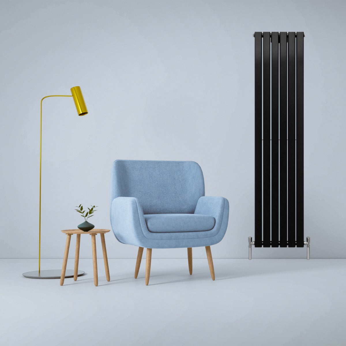 Radiateur Plat à 2 Panneaux - 1800 x 420 mm - Noir
