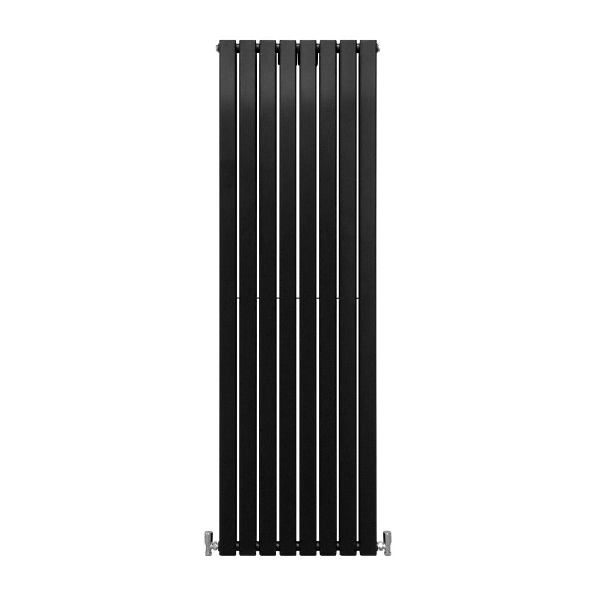 Radiateur plat noir à deux panneaux, dimensions 1800 x 560 mm, avec une finition lisse et moderne, idéal pour un intérieur contemporain