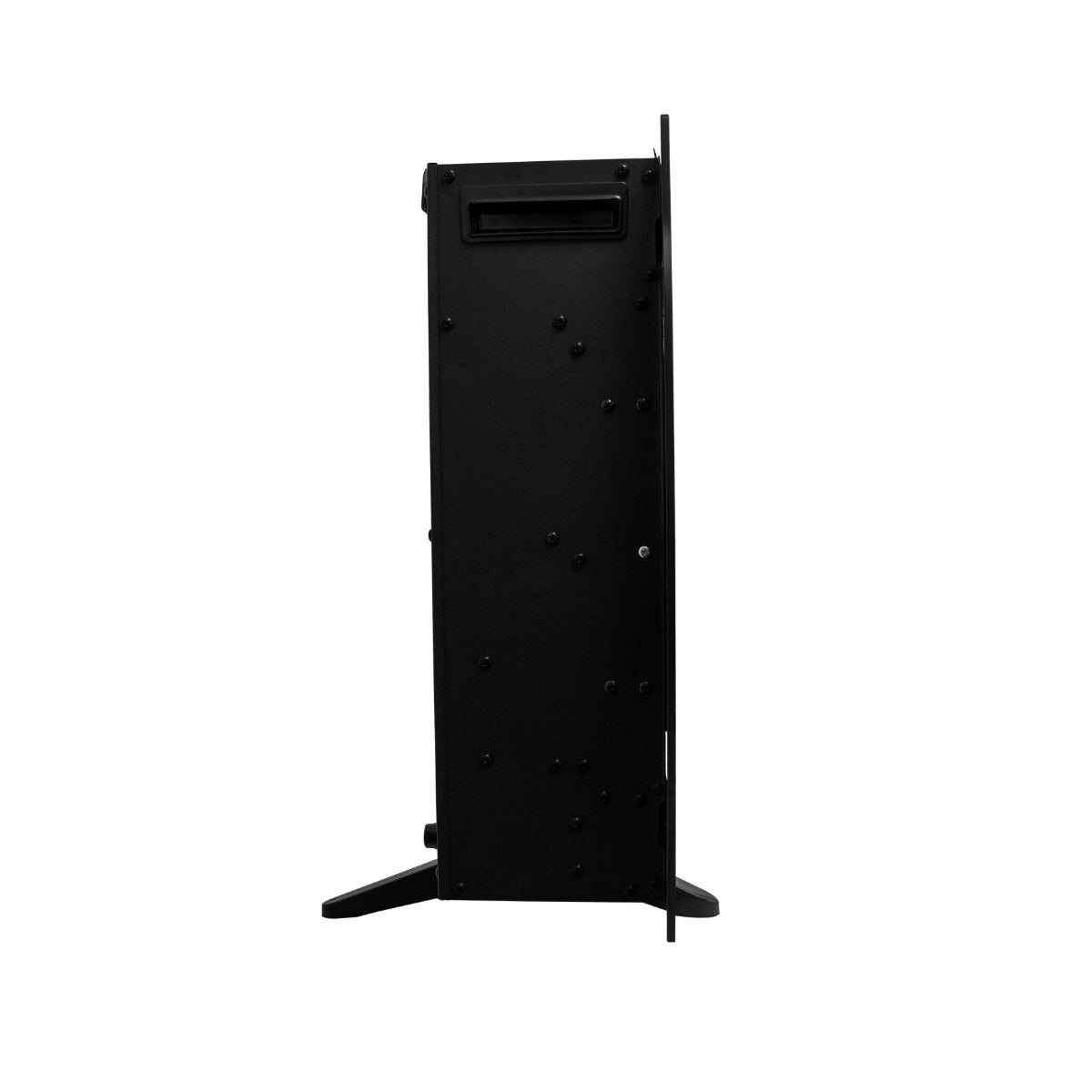 Cheminée électrique moderne de 152 cm, finition noire élégante, design épuré avec des pieds stables et une texture lisse