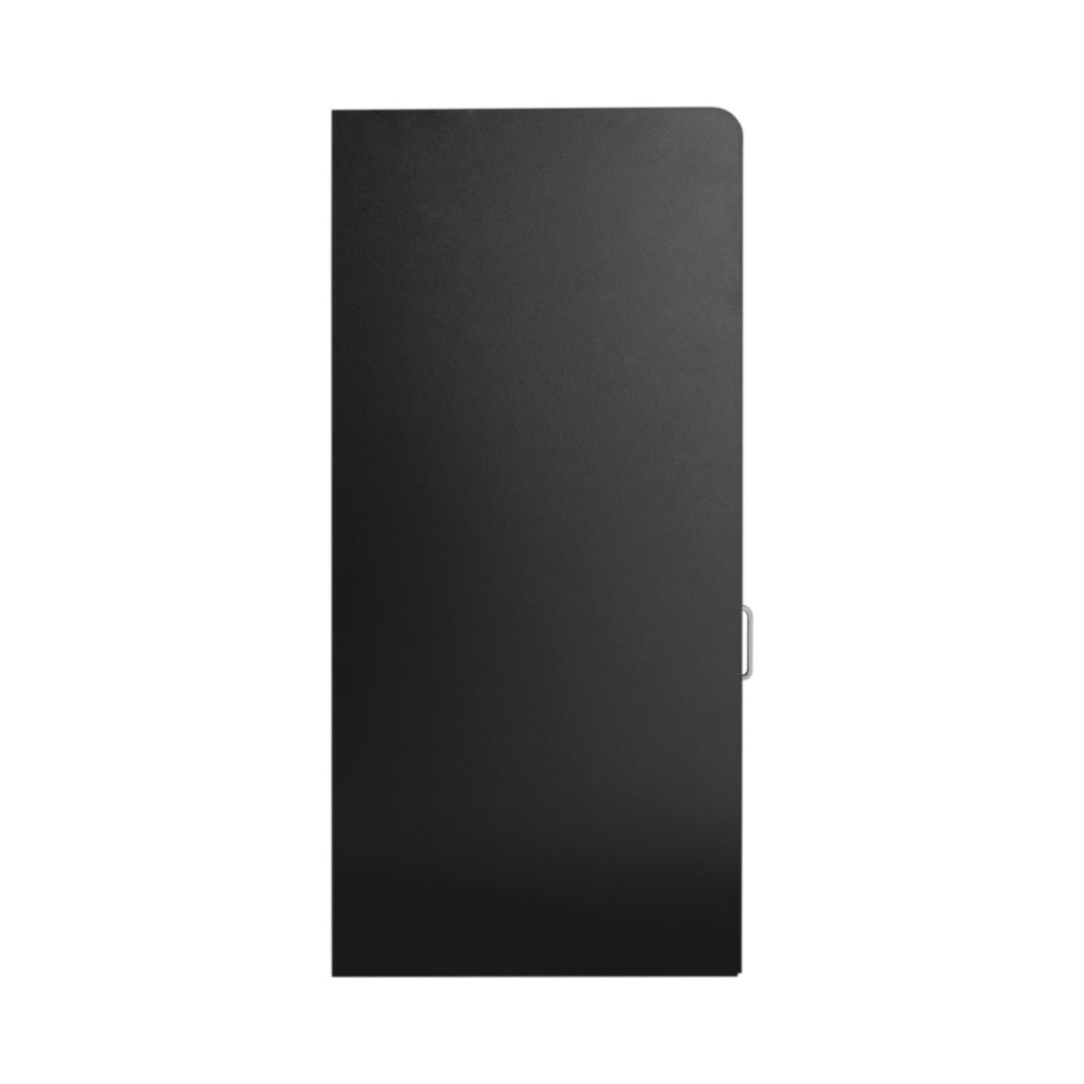 Poubelle porte-plateau de 100 L en noir, design épuré avec surface lisse et finition mate, idéale pour un usage intérieur ou extérieur