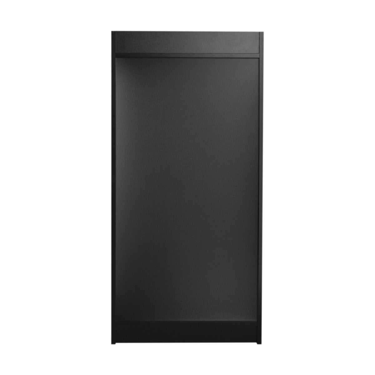 Poubelle porte-plateau de 100 L en noir, design épuré et moderne, surface lisse et finition mate, idéale pour un usage intérieur ou extérieur