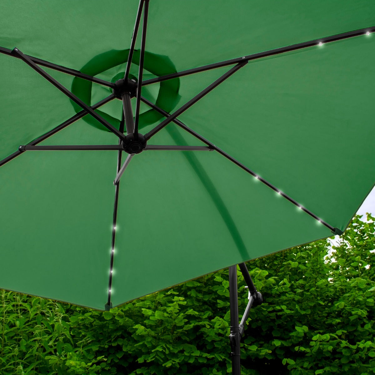 Parasol Vert 3m avec LED's Intégrés