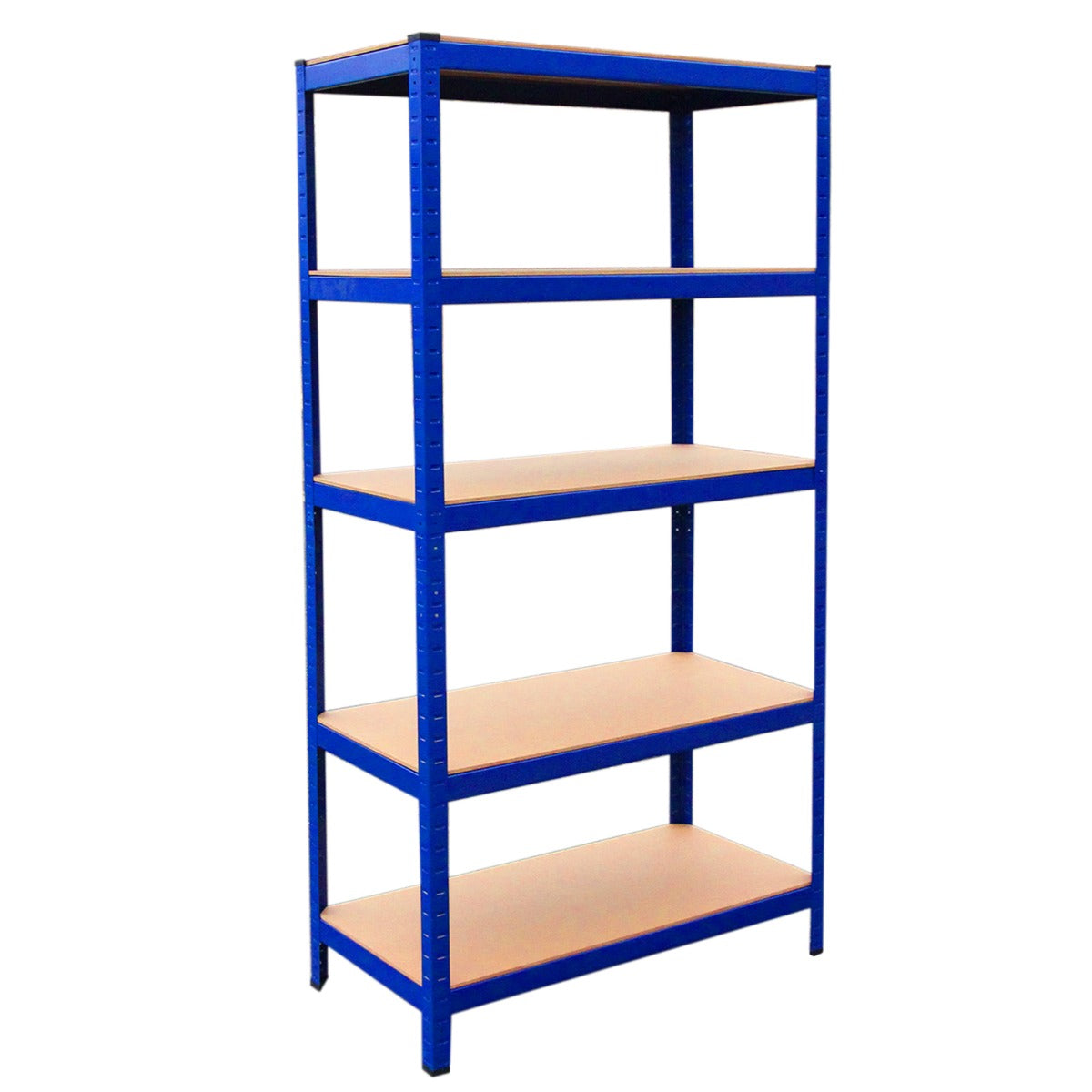 Monster Racking - 5 Rayonnages T-Rax de 75cm, 2 Rayonnages T-Rax de 90cm en Acier Bleu & 1 Établi Q-Rax en Acier Bleu 120cm