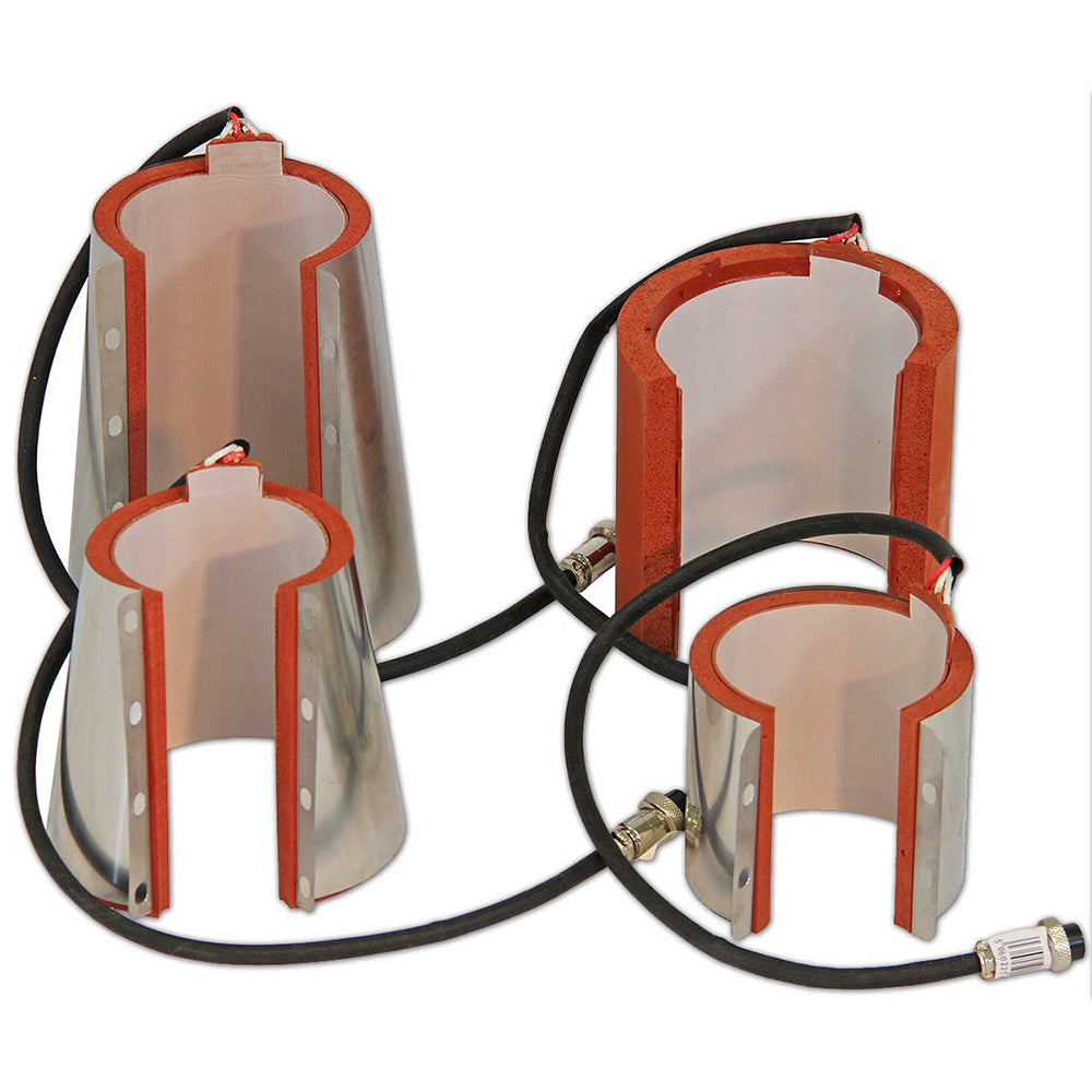 Presse à chaud pour tasses en métal et silicone, avec différentes tailles, tubes transparents et câbles flexibles pour l'impression