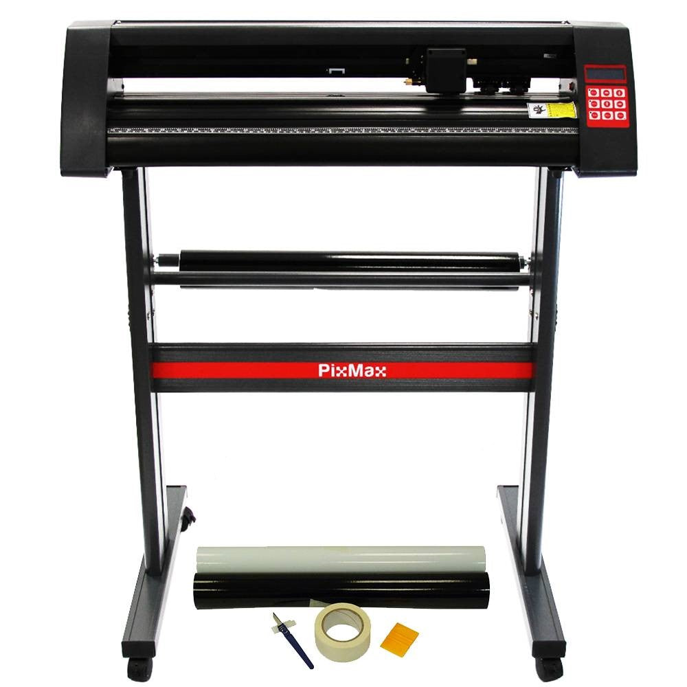 Plotter de découpe vinyle PixMax 72 cm avec support, rouleau de vinyle noir, outil de désherbage et rouleau de transfert inclus