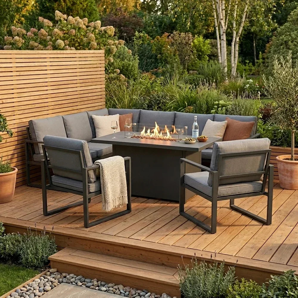 Mobilier de jardin avec brasero : prolongez votre saison en extérieur