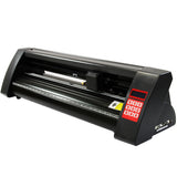Plotter de découpe vinyle noir avec écran de contrôle rouge, conçu pour des découpes précises et des projets créatifs