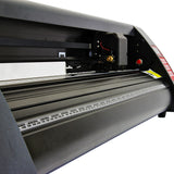 Presse à chaud plat de 38 cm et plotter de découpe vinyle, finition noire, rouleau de coupe, boutons de contrôle et échelle visible