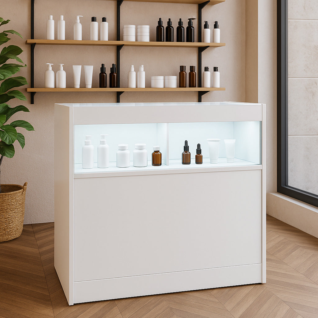 Comptoir de Vente à LED - Blanc B900