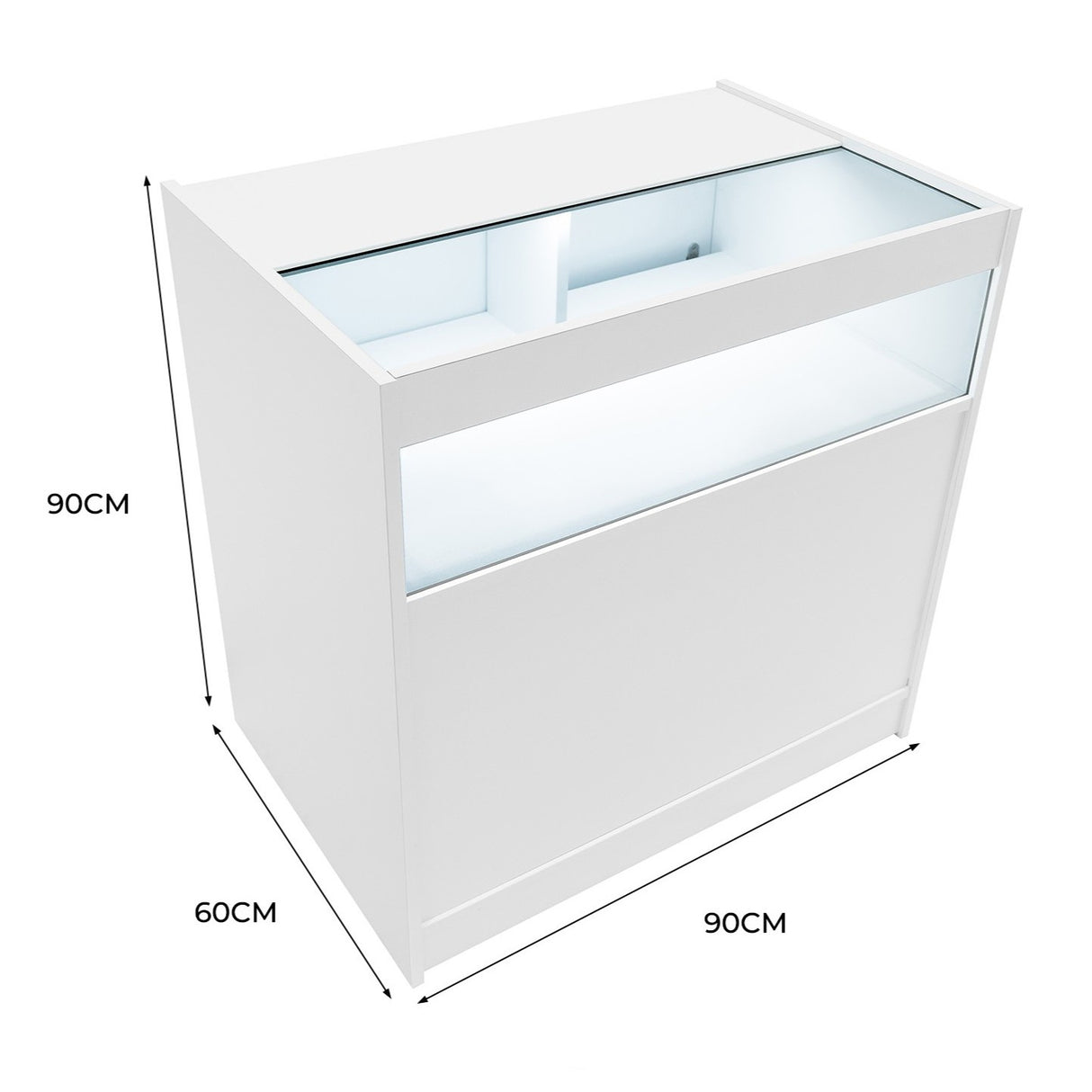 Comptoir de Vente à LED - Blanc B900