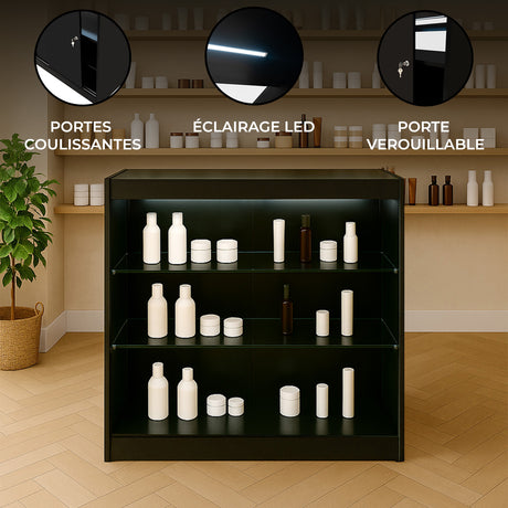Comptoir de Vente à LED - Noir K900