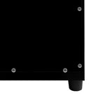 Chauffe-serviettes noir élégant de 23 L avec finition lisse, coins arrondis et pieds en caoutchouc pour une stabilité optimale