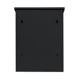 Boîte à colis anti-vol noire, design plat, surface lisse, idéale pour sécuriser les livraisons à domicile sans encombrement