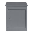 Boîte à colis anti-vol grise, en métal, avec une porte sécurisée et un design compact, idéale pour la livraison à plat