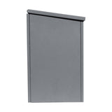 Boîte à colis anti-vol grise, design moderne, matériau robuste, forme rectangulaire, livrée à plat pour un rangement facile