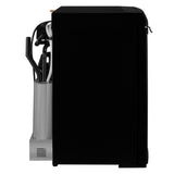 Frigo trimixte noir de 43 L pour camping-car, avec une texture lisse et des contours compacts, idéal pour le rangement en voyage
