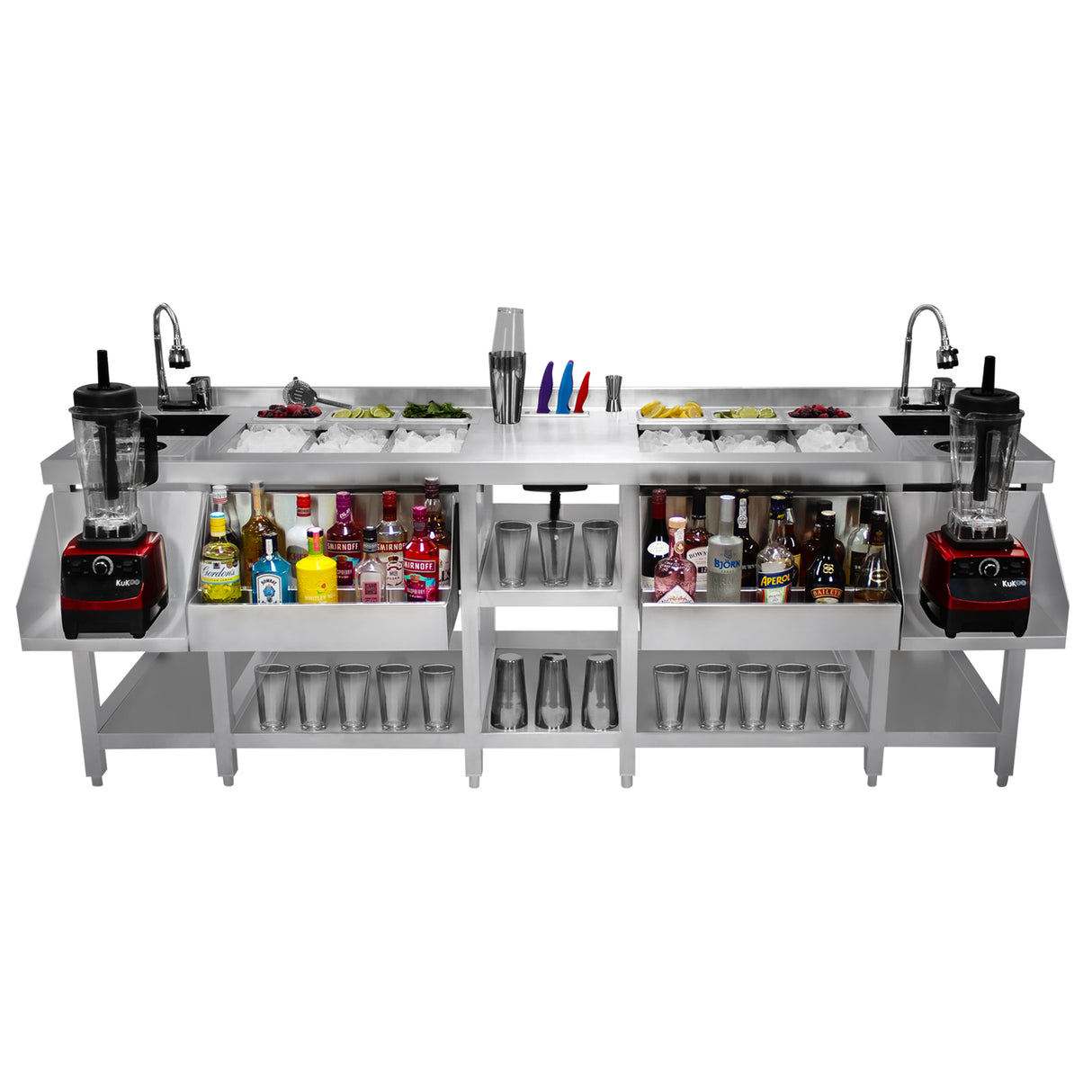 Station Double Jumelle pour Bar à Cocktails